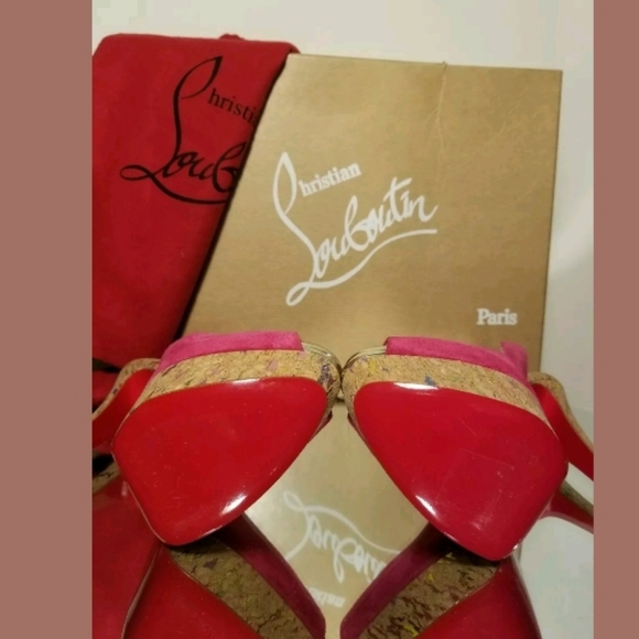 Christian Louboutin Lady Peep Sling Pumps 35.5 - Picture 7 of 8